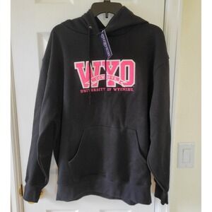 University Of Wyoming Cowboys Hoodie Jansport Size L Black Pink